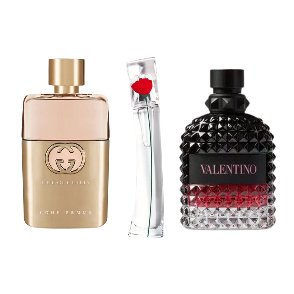 3 Parfums Gucci Guilty, Valentino Intense, Flower by Kenzo (Eau Parfum)