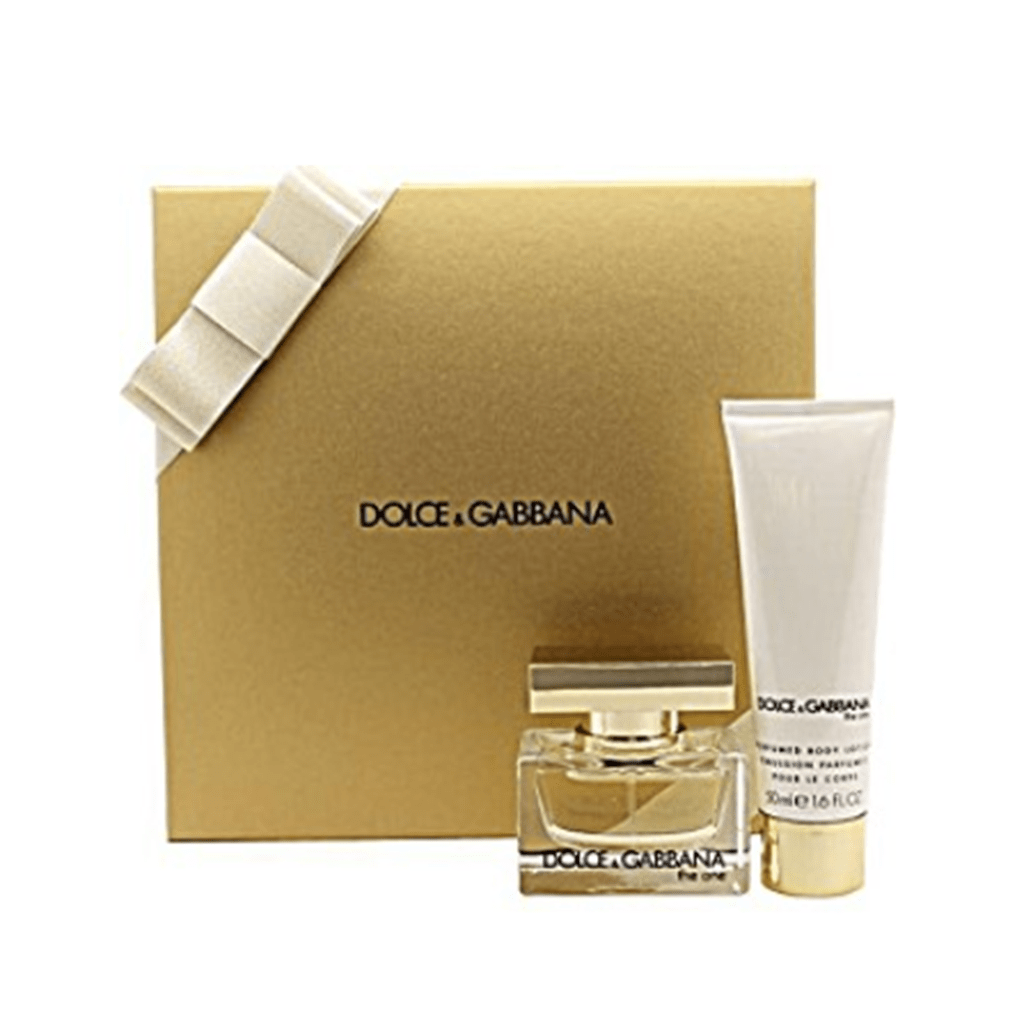 Dolce & Gabbana The One Eau de Parfum Spray de regalo de perfume para mujeres (50 ml) con loción corporal de 100 ml