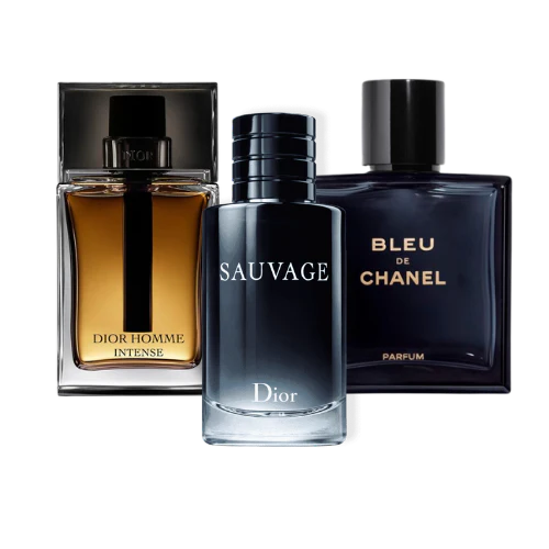 3 Parfums Sauvage Dior, Bleu de Chanel, Dior Homme Intense (Eau de Parfum)