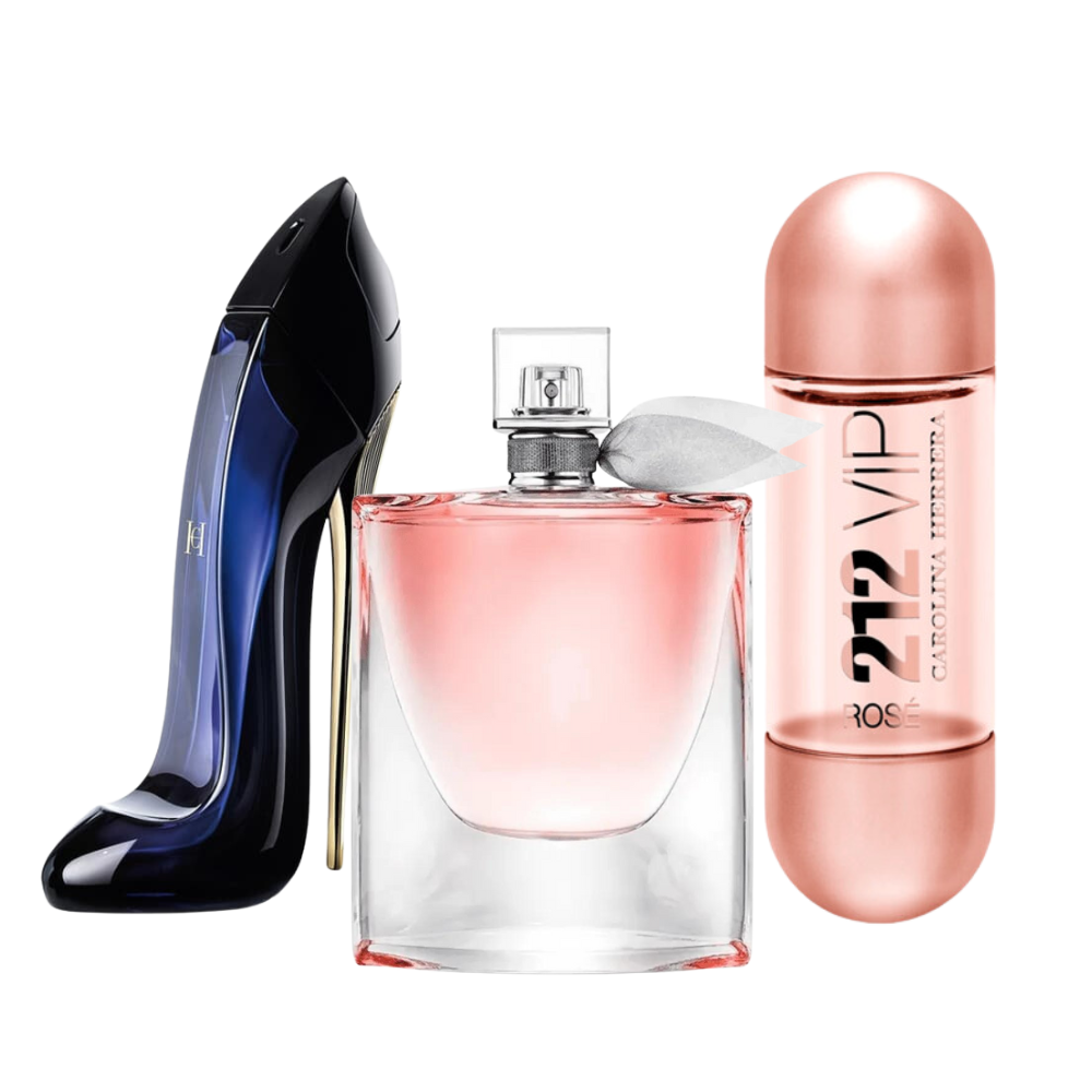 3 Parfums Carolina Herrera Good Girl, Lancôme la Vie est Belle et Carolina Herrera 212 VIP Rosé (Eau de Parfum)