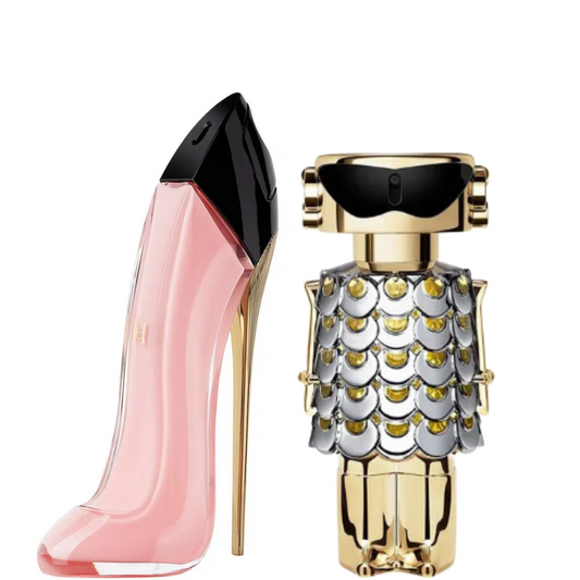 2 Parfums bonne fille rougir Carolina Herrera 80ml et Paco Rabanne Fame Eau de Parfum 80ml