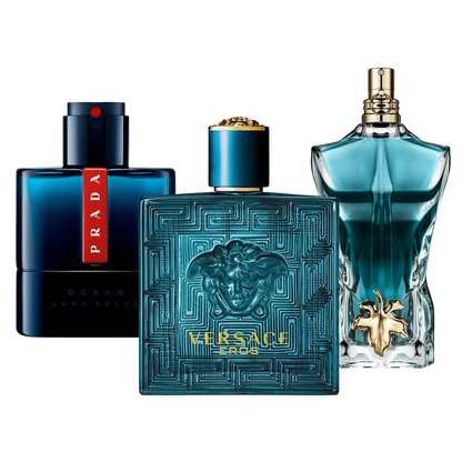 3 Parfums Prada Luna Rossa, Versace Eros, Le Beau (Eau De Parfum)