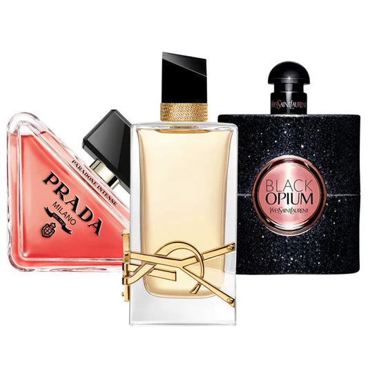 3 PARFUMS PRADA PARADOXE, Black Opium Yves Saint Laurent, Libre (Eau de Parfum)