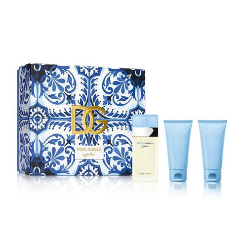 Dolce & Gabbana Light Blue Eau de Toilette Dames Parfum Gift Set Spray (50 ml) met douchegel + Body Cream